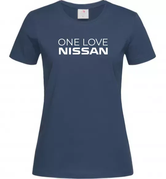 Жіноча футболка Nissan one love Темно-синій фото