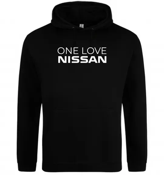 Чоловіча толстовка (худі) Nissan one love Чорний фото