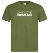 Мужская футболка Nissan one love Оливковый фото
