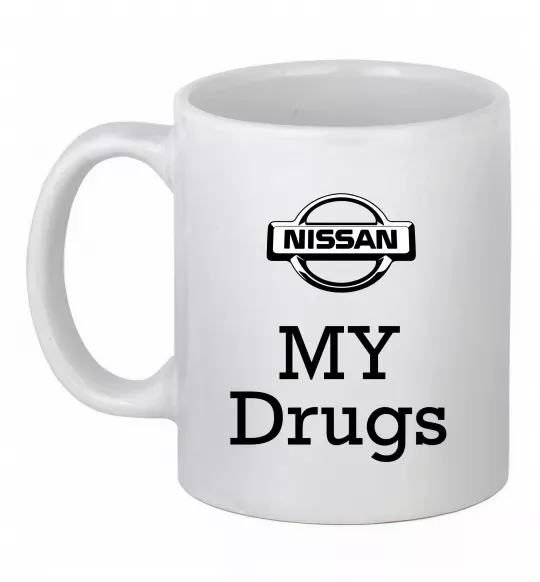 Чашка керамічна Nissan my drugs Білий фото