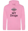 Мужская толстовка (худи) Nissan my drugs Розовый фото