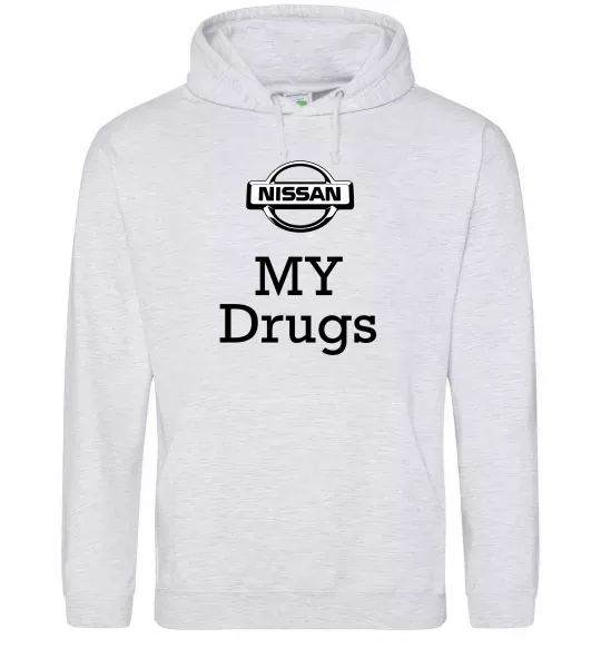 Жіноча толстовка (худі) Nissan my drugs Сірий меланж фото