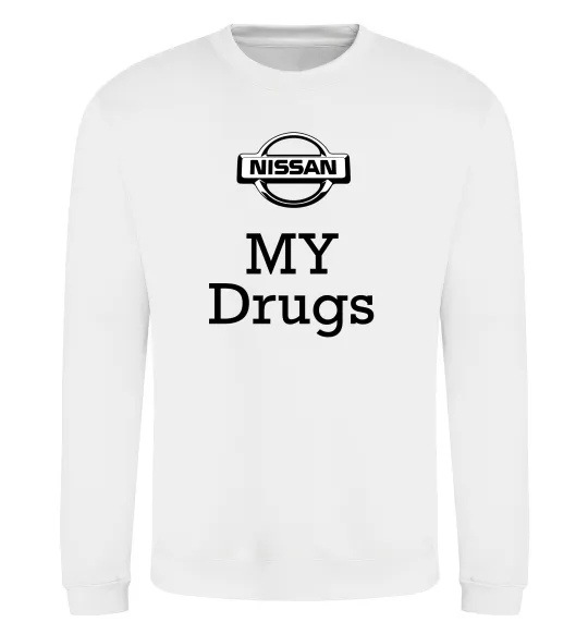 Світшот Nissan my drugs Білий фото