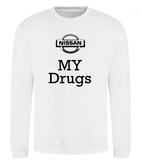 Свитшот Nissan my drugs Белый фото