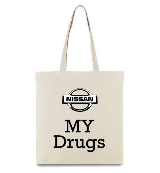 Еко-сумка Nissan my drugs Бежевий фото