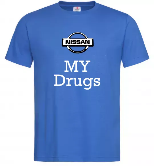 Мужская футболка Nissan my drugs Ярко-синий фото