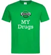 Мужская футболка Nissan my drugs Зеленый фото