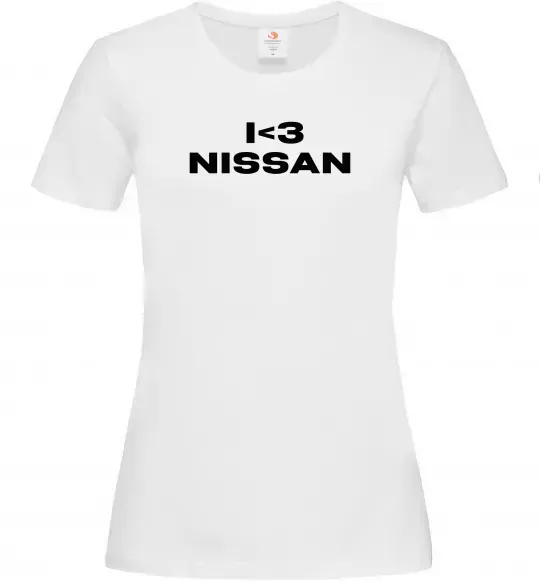 Женская футболка I <3 Nissan Белый фото