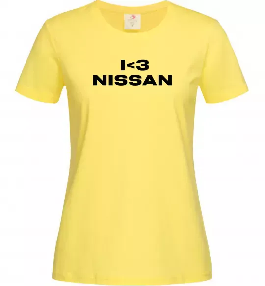 Женская футболка I <3 Nissan Лимонный фото