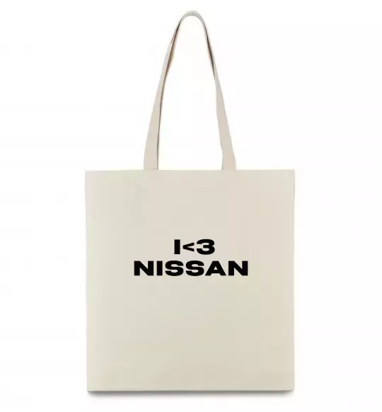 Эко-сумка I <3 Nissan Бежевый фото