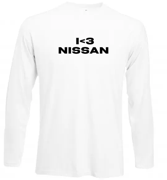 Лонгслів I <3 Nissan Білий фото
