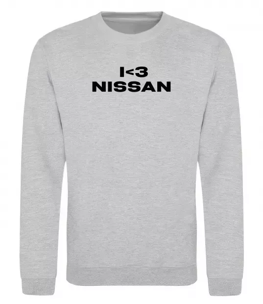 Свитшот I <3 Nissan Серый меланж фото