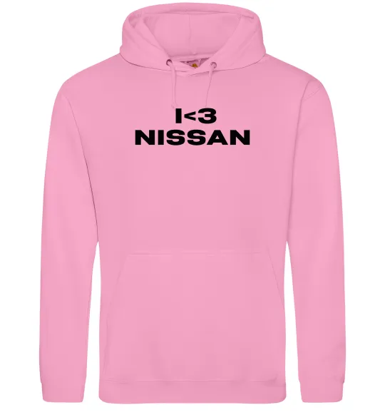 Мужская толстовка (худи) I <3 Nissan Розовый фото