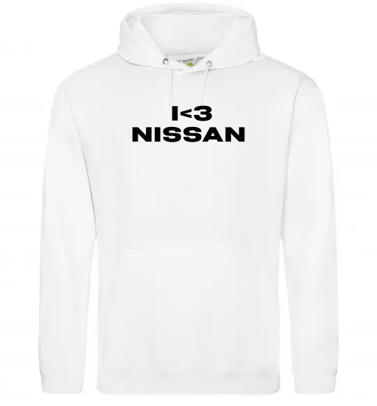 Женская толстовка (худи) I <3 Nissan Белый фото