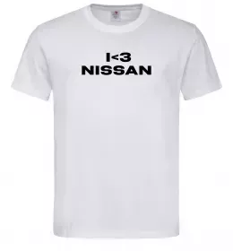 Мужская футболка I <3 Nissan Белый фото