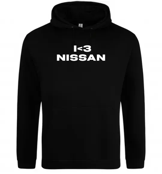 Женская толстовка (худи) I <3 Nissan Черный фото
