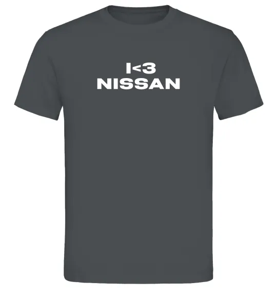 Мужская футболка I <3 Nissan Графит фото
