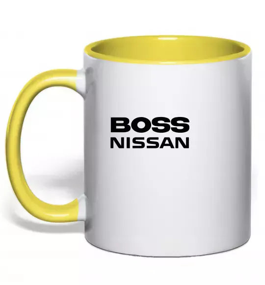 Чашка с цветной ручкой Nissan Boss Солнечно желтый фото