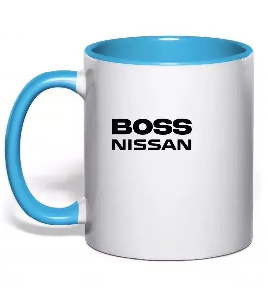 Чашка с цветной ручкой Nissan Boss Голубой фото