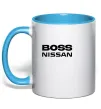 Чашка с цветной ручкой Nissan Boss Голубой фото