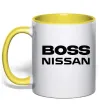 Чашка з кольоровою ручкою Nissan Boss Лимонний фото