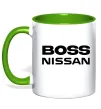 Чашка з кольоровою ручкою Nissan Boss Лаймовий фото