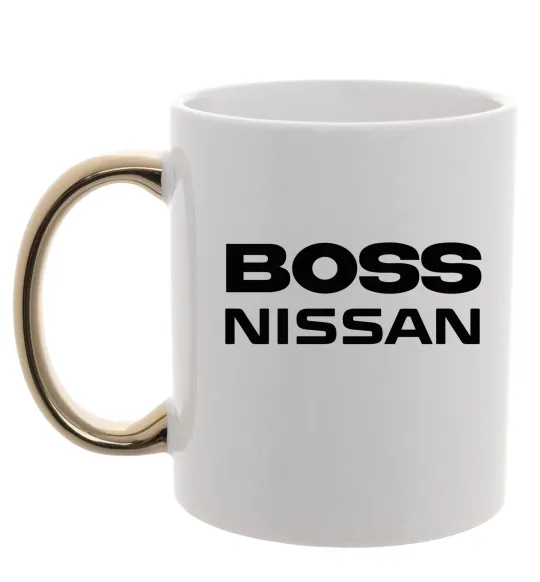 Чашка з кольоровою ручкою Nissan Boss Золото фото