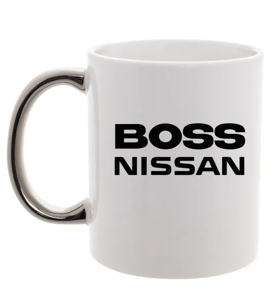 Чашка з кольоровою ручкою Nissan Boss Срібло фото
