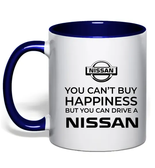 Чашка с цветной ручкой You can drive Nissan Глубокий темно-синий фото