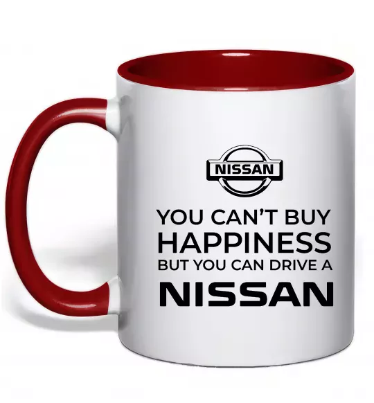 Чашка с цветной ручкой You can drive Nissan Красный фото