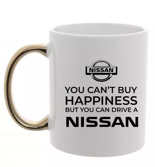 Чашка с цветной ручкой You can drive Nissan Золото фото