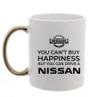 Чашка с цветной ручкой You can drive Nissan Золото фото