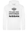 Мужская толстовка (худи) You can drive Nissan Белый фото