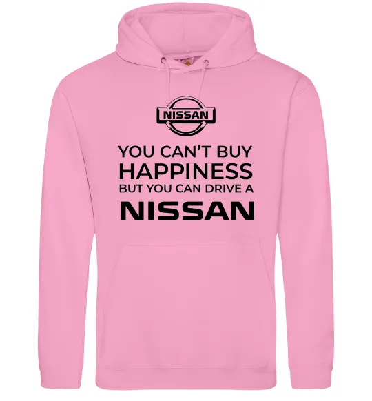 Женская толстовка (худи) You can drive Nissan Розовый фото