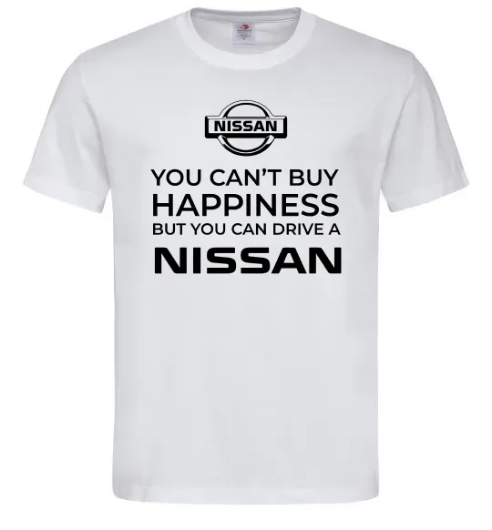 Чоловіча футболка You can drive Nissan Білий фото