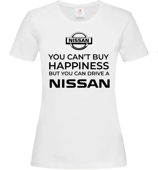 Женская футболка You can drive Nissan Белый фото
