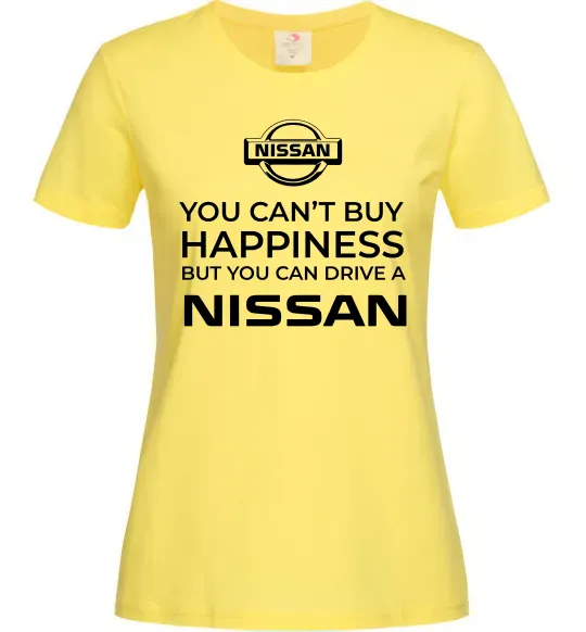 Женская футболка You can drive Nissan Лимонный фото