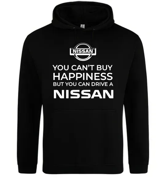 Мужская толстовка (худи) You can drive Nissan Черный фото