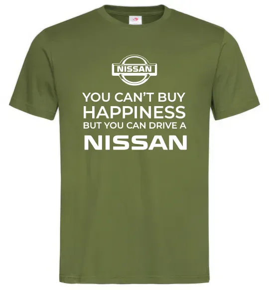 Чоловіча футболка You can drive Nissan Оливковий фото