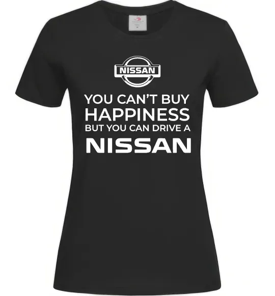 Женская футболка You can drive Nissan Черный фото