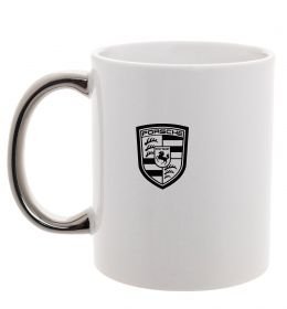 Чашка с цветной ручкой Posche logo