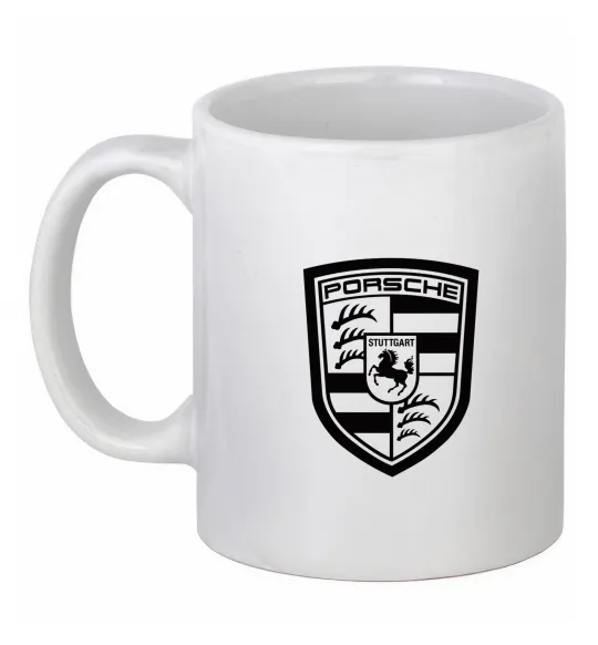 Чашка керамічна Posche logo Білий фото