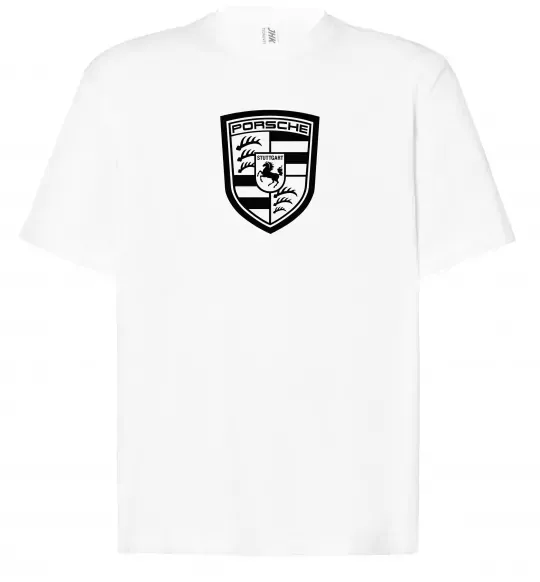 Футболка Оверсайз Posche logo Белый фото