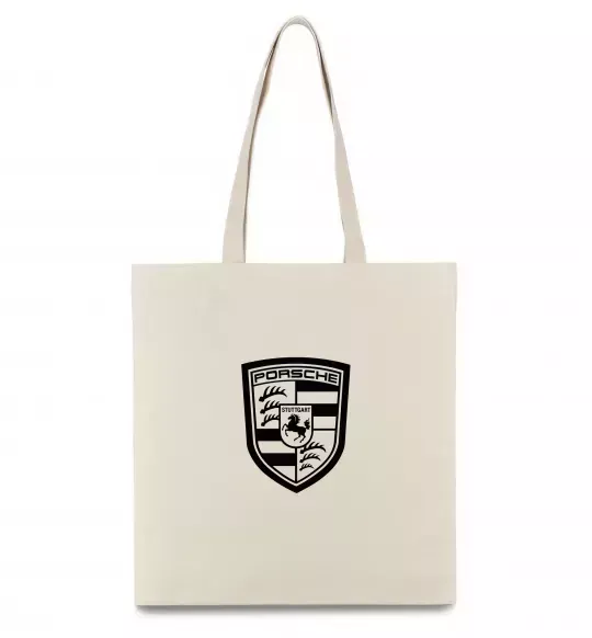 Еко-сумка Posche logo Бежевий фото