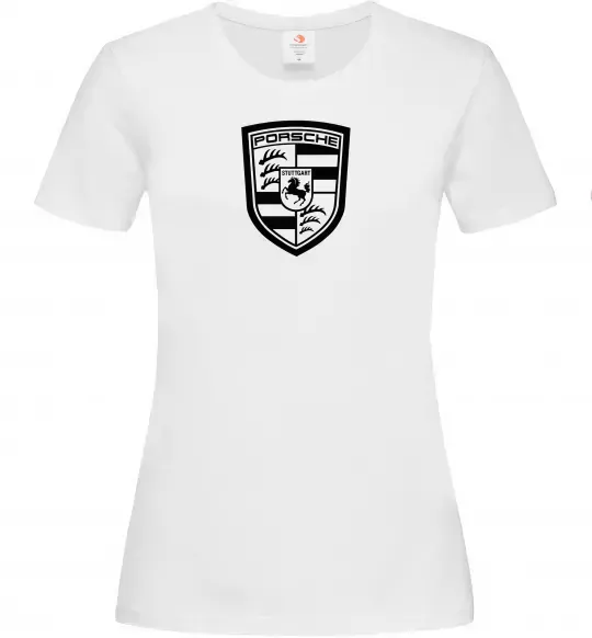 Женская футболка Posche logo Белый фото