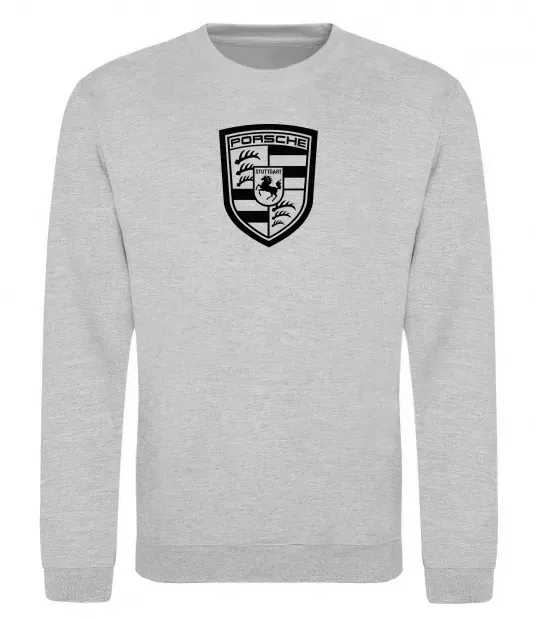 Свитшот Posche logo Серый меланж фото