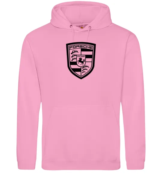 Мужская толстовка (худи) Posche logo Розовый фото