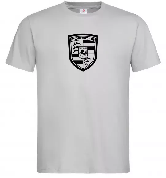 Чоловіча футболка Posche logo Сірий фото