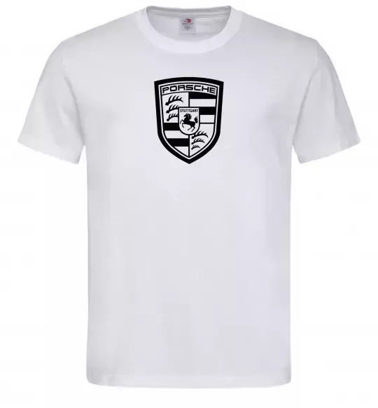 Чоловіча футболка Posche logo Білий фото