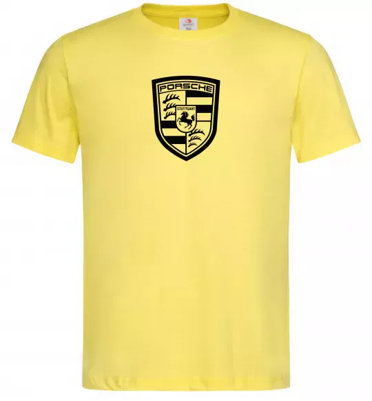 Чоловіча футболка Posche logo Лимонний фото